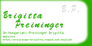 brigitta preininger business card